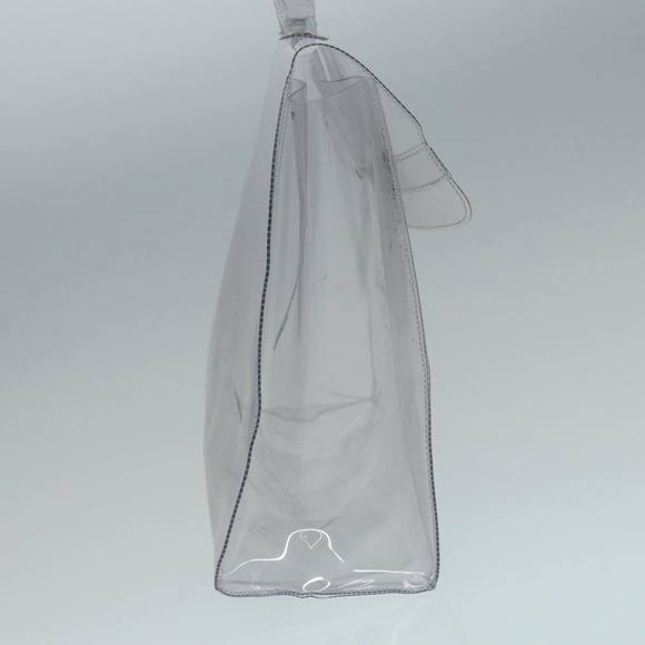 HERMES Vinyl Kelly Hand Bag Vinyl Clear Auth 87450 - Picture 4 of 16